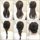15 Mises A Jour Super Faciles Schonheit Info Easy Updos Oldsupermodels In 2020 Updos For Medium Length Hair Medium Hair Styles Braided Hairstyles Updo
