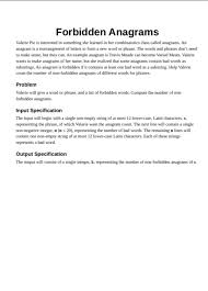 Add the text we will make every effort to work with your schedule. Solved Forbidden Anagrams Valerie Pie Is Interested In So Chegg Com