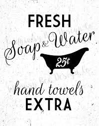 Bathroom Sign Fresh Soap Water Printable Bathroom Decor Print Powder Room Art Vintage Sign Rustic Bathroom Signs Printable Bathroom Decor Bathroom Printables