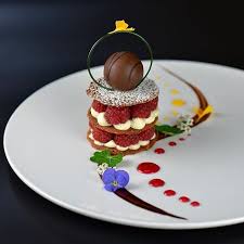 Chefsofinstagram Raspberry Pistachio Tulie Napoleon Creme Brulee Truffle White Chocolate Mousse Citrus Be Dessert Presentation Food Plating Gourmet Desserts