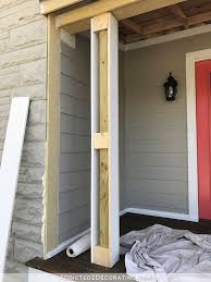 How To Wrap Front Porch Posts Turn Skimpy Front Porch Posts Into Pretty Columns Part 1 Addicted 2 Decorating Front Porch Columns Front Porch Posts Porch Remodel