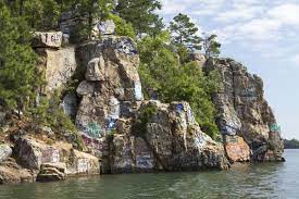This is one of the hidden gems of the lake. Chimney Rock Lake Martin Alabama I Grew Up On This Lake And Climbed And Jumped From This Rock Many Times Great Memor Lake Sweet Home Alabama Great Memories