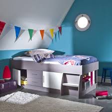 Lit Enfant Sureleve Rangement Gain De Place Blanc Taupe 3 Suisses Lit Enfant Sureleve Lit Enfant Chambre Enfant