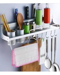 While it is often a good thing to have the right utensil a bowed band of stainless steel with an assortment of sliding hooks, this style of utensil rack is easy to mount and easy to hang an assortment of utensils. Aluminium Multi Functional Wall Hanging Tools Storage Stand Kitchen Utensils Wall Mounted Kitchen Organizer Rack Buy Online At Best Prices In Pakistan Daraz Pk