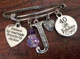 40th Birthday Present Ideas For Sister In Law Birthstone Jewelry Sister In Law Gift 40th Birthday Cousin Gift Bangle Bracelet 50th Birthday Initial Jewelry Live Laugh Love Cousin Gifts Sister In Law Gifts Gifts For My Sister