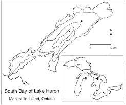 Bathymetric Map Depths In Meters Of South Bay Of Lake