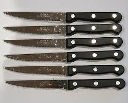 Profil de la lame double tranchant. Lot 6 Couteaux A Steak Inox Trempe Pradel Fabrique En France Eur 12 50 Picclick Fr