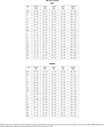 Scubapro Bcd Size Chart Scuba Pro Size Chart Anchor Dmc