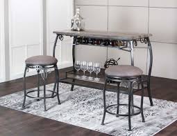 Costway 3 piece dining set square dinning pub table w/ 2 solid wooden chairs padded seat coffee beige. Sprite 3 Piece Pub Table Set By Cramco Furniturepick