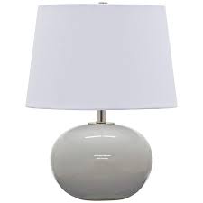 Nordic glass ball led table lamp gold desk light reading lamp bedroom lighting. Scatchard Stoneware 17 H Round Glossy Gray Accent Table Lamp 8x463 Lamps Plus