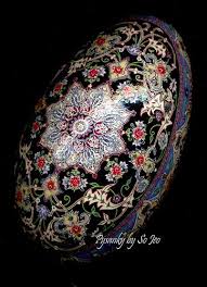 Isfahan Persian Rug Series Goose Easter Egg Pysanka Fine Batik Art Batik Art Art Easter Eggs