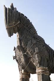A trojan horse, or trojan for short, is a piece of malware that pretends to be something benign, such a media player, an emailed file, a smartphone. Trojan Horse Blank Template Imgflip
