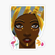 African Face Paint Stickers for Sale