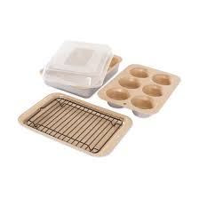 Nonstick Compact Ovenware 5 Pc Bake Set In 2020 Bakeware Set Nordic Ware Baking Set