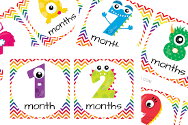 Free Printable Baby Month Stickers