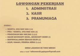 Pasar wirosari toko templek no 5, jl wirosari, wirosari, 58192, wirosari, . Informasi Lowongan Kerja Toko Merah Gejayan Stia Aan Yogyakarta