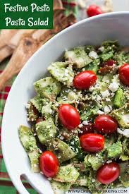 Let the salad hang out for a bit to soak up all of the. Festive Pesto Pasta Salad Crumb Top Baking