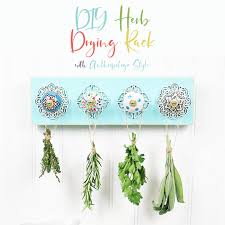 These indoor herb garden planters will look killer in your kitchen (or wherever you choose to display this triple hanging planter would make a great home to any plants, but it would be an especially. Diy Herb Drying Rack With Anthropologie Style The Cottage Market