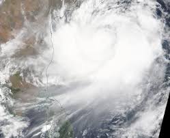 Image captiona powerful cyclone has made landfall on the east coast of india. Nasa Satellites Track Tropical Cyclone Fani Along Eastern India S Coastline Eurekalert Science News