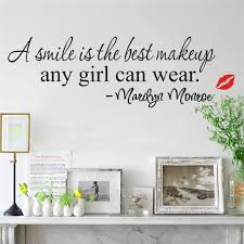 Maybe you would like to learn more about one of these? A Smile Is The Best Makeup Marilyn Monroe Quote Decal The Decal House