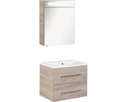 Spiegelschrank galdem high80 / 3d badezimmerschran. Badmobel Set Fackelmann B Clever 60 Cm Mit Waschtisch Und Spiegelschrank Mit Led Beleuchtung Alaska Esche Bei Hornbach Kaufen