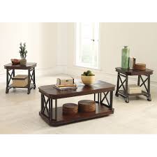 Moriah 1coffee table+2end table set grey/black. Ashley Vinasville Coffee End Tables Rent To Own No Credit Needed
