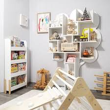 The step stool offers a sturdy support rail and large steps to ensure stability, with an additional locking feature on the top step. Shop For Tree Bookcase Louane Whimsy Castle Kids Store Malta