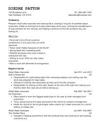 retail chronological resume samples