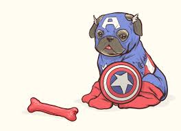 Artist S Marvel Characters Drawn As Badass Superhero Dogs Are So Cute It Hurts Pug Cartoon Pug Art Pug Love