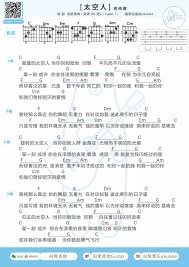 Composer and lyrics：qingfeng wu 吳青峰. å¤ªç©ºäºº å°¤å…‹é‡Œé‡Œå‰ä»–è°± å´é'å³° Cå¤§è°ƒéŸ³ä¹ç½'