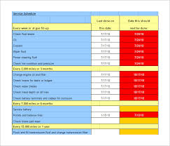 Preventive Maintenance Schedule Excel Lamasa