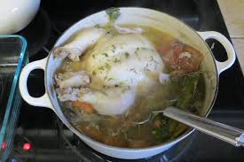 Cover the pan and simmer until the chicken is no longer pink (165°f). How To Boil A Whole Chicken Boiled Chicken Recipes Whole Chicken Soup Whole Turkey Recipes