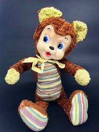 Super Rare Vintage Large Rubber Face Stuffed Plush Bear From Etsy Rubber Face Bear Plush Vintage Toys