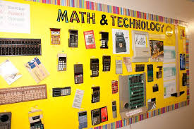 Math And Technology High School Bulletin Board Idea Classroom Decor Teaching High School Bulletin Boards School Bulletin Boards Science Bulletin Boards