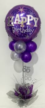 Table 65th Birthday Party Ideas For Mom Purple And Silver Happy Birthday Balloon Table Decoration 65th Birthday Birthday Balloon Decorations Birthday Table Decorations Happy Birthday Balloons