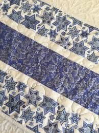 Hanukkah Table Runner Quilt Blue White Channukah Etsy Quilted Table Runners Blue Quilts Table Runners