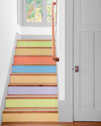 Paint A Candy Colored Staircase Staircase Design Modern Staircase Basement Renovations