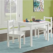 Suri Kids 3 Piece Table And Chair Set White Kids Table Kids Table And Chairs Kids Table Chair Set