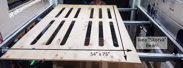 Skorva center support beam, galvanized. Building Our Removable Bed Frame For Camper Van Conversion Vanconverts Com