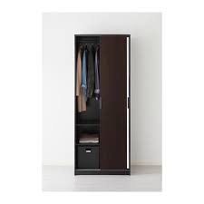 Trysil Wardrobe Dark Brown Mirror Glass 31 1 4x24 1 8x79 3 8 Ikea Ikea Wardrobe Glass Shelves In Bathroom Trysil