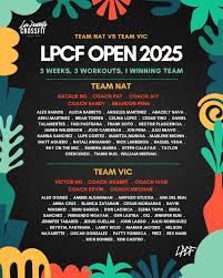 TEAMS ARE SET ✓ SEE YOU ALL TOMORROW FOR 25.1 🤠 #LETSGOOO Team Nat VS Team  Vic, Weekend 1 let's do it ⚡️ #lpcfopen #intheopen #crossfitgames  #crossfitopen