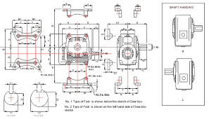 Body Shaft And Foot Dimensions Of Adaptable Worm Gearbox
