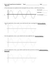 With more related ideas such labeling waves worksheet answer key Waves And Sound Practice Ws Graph Doppler Resonance Docx Waves And Sound Practice Worksheet Physics B Name Date 1 Precisely Measure The Amplitude Course Hero