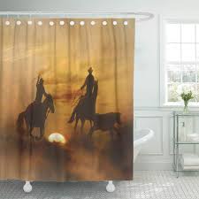 See more ideas about cowboy bathroom, western decor, western home decor. Cynlon Cowboy Team Roping Horse Horses Western Bathroom Decor Bath Shower Curtain 66x72 Inch Walmart Com Walmart Com