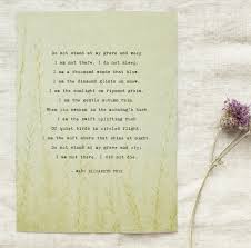 Mary Frye Do Not Stand At My Grave And Weep Do Not Stand At My Grave And Weep Mary Frye Poem Grieving Etsy Funeral Quotes Poems Beautiful Poetry Art