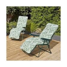 Green Leaf Print Outdoor Relaxer Chairs 2 Pack Outdoor Garden George Garden Chairs George Home Outdoor Decor
