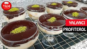 Yalanci Profiterol Tarifi Kedi Dili Ile Kolay Profiterol Kolay Tatli Tarifleri Sutlu Tatlilar Youtube