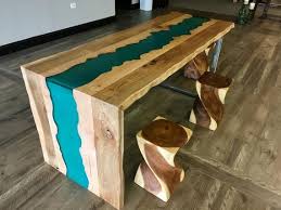 Live Edge Maple Epoxy River Waterfall Edge Community Table Etsy Wood Table Design Wood Resin Table Resin Furniture