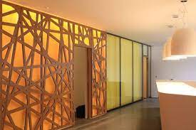 The heights of a partition wall depends on the use which may be one storey or part of one storey. Bruag Perforations Bruag Check It On Architonic Partition Wall Room Partition Wall Room Divider