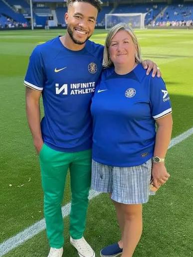 Reece James and his lovely mother. Impossible not to love them.